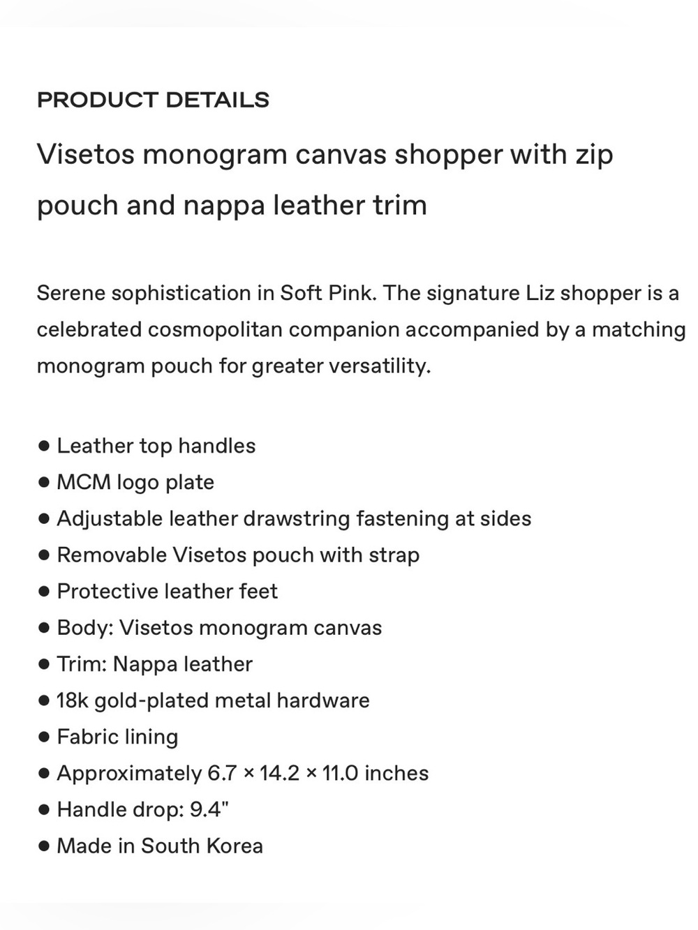 MCM Liz Shopper In Visetos pink TOTE - Picture 15 of 15